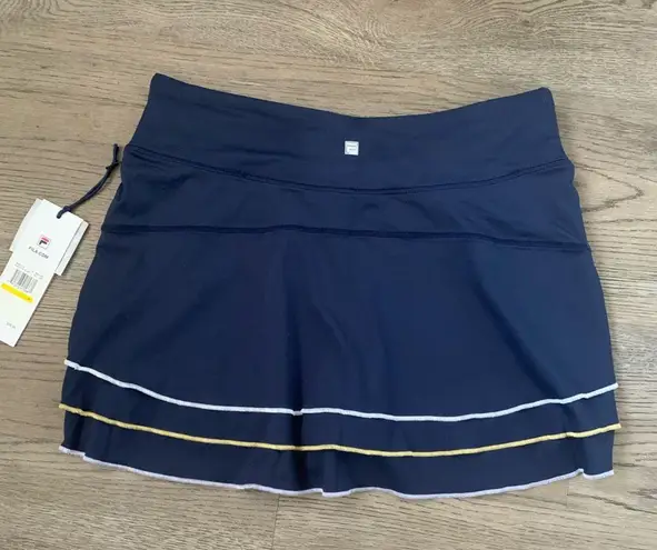 FILA  Backspin Flounce Tiered Mini Tennis Skort - Size XL - Navy - NWT