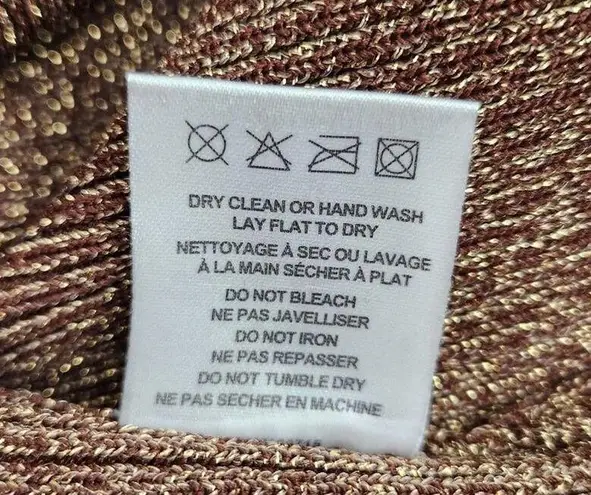 Retrofête Retrofete Avenue Rib Knit Dress in Metallic Cognac Size XL Long Sleeve Mini NWOT