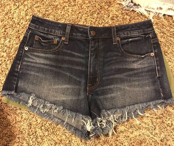 American Eagle Outfitters High Waisted Denim Shorts Blue Size 4