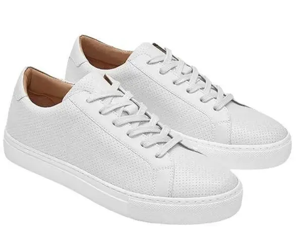 Greats Brooklyn The Royale Perforated Sneaker Leather Low Top Lace Up White 9