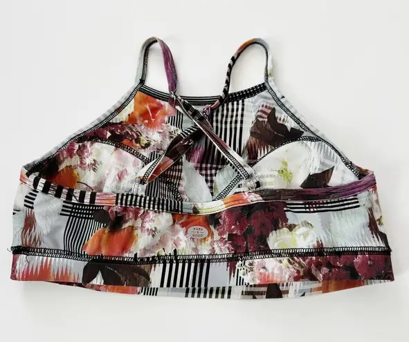 Anthropologie [] Pure + Good Floral Mixed Print High Neck Sports Bra Size Small S