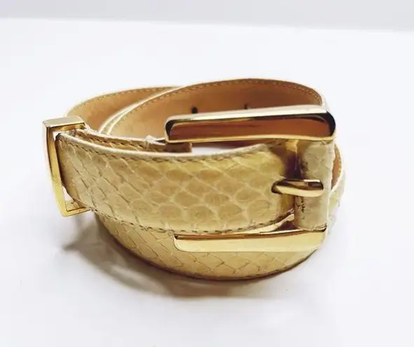 AXIOM | Beige Genuine Snakeskin Belt Sz L Size L
