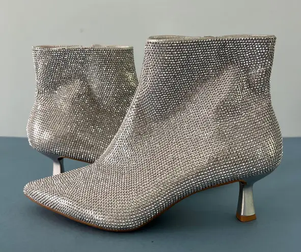 Alex Marie Gamina Rhinestone Embellished Kitten Heel Booties