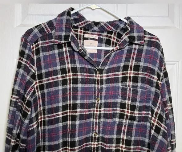 American Eagle  Size XL Super Soft Oversized Fit Flannel Long Sleeve Shirt