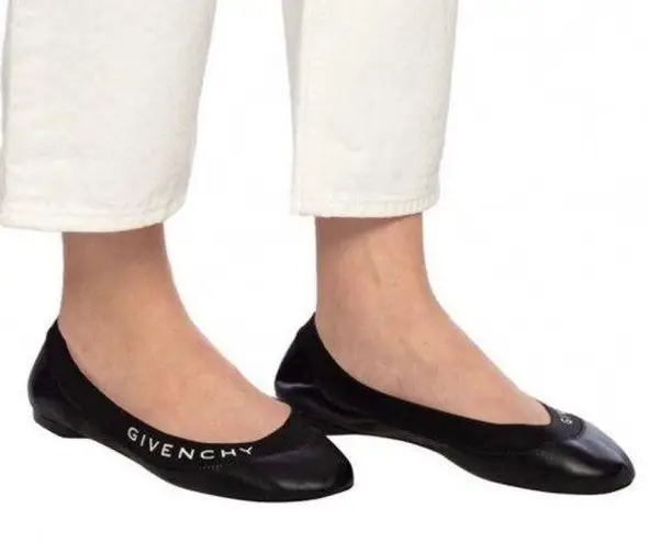 Givenchy Millie black leather Ballerina flat shoe size EU 39 / US 8