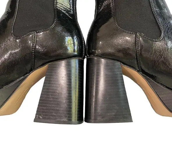 Circus by Sam Edelman Black Punk Stace Flare Heel Platform Chelsea Boot Sz 7.5