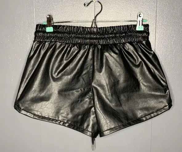Sincerely Jules Black Faux Leather Shorts Size M Size M