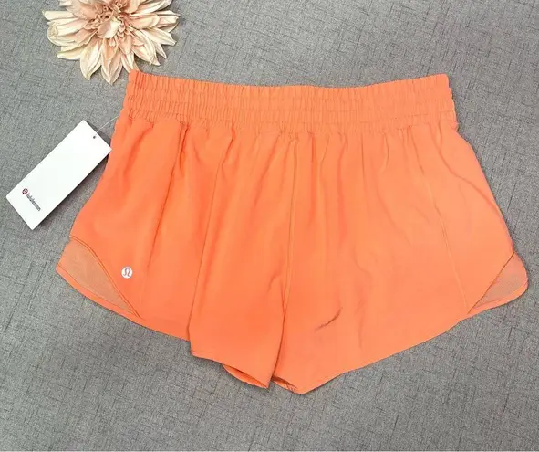 Lululemon  Hotty Hot High Rise Gym Shorts Sunny Coral 12 NWT