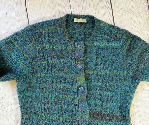appleseed's Appleseed’s Blue Green Long sleeve pockets Knit Cardigan Sweater no size tag