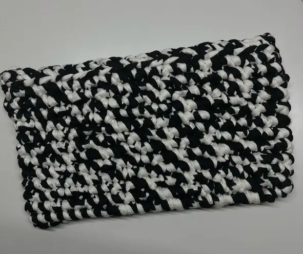 Handmade Envelope Bag Pouch t-shirt yarn Black Med