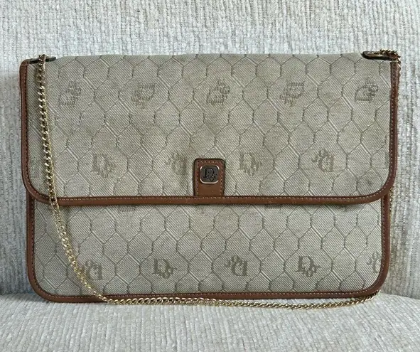 Christian Dior DIOR Canvas Honeycomb Shoulder Bag