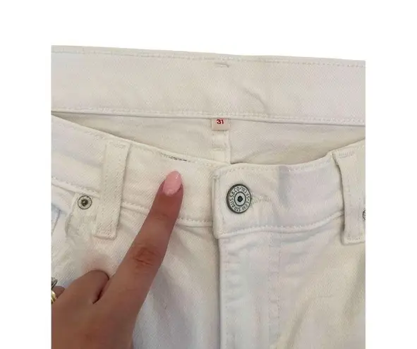 Levi's Levi’s Women’s White Crop Straight Leg Jeans Size 31