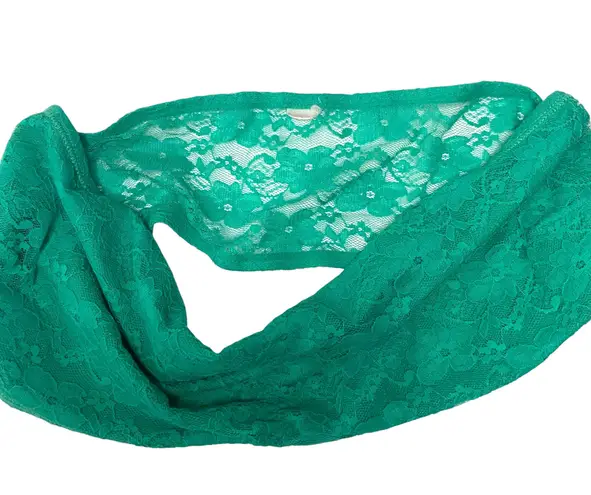 Turquoise Bandeau Floral Lace Bra Top | Teal Lace Strapless Top