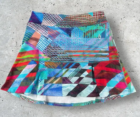 Dona Jo Seabreeze Colorful Skirt Skort Running Tennis Pickleball Sz 2 US L‎ Size L thumbnail 1