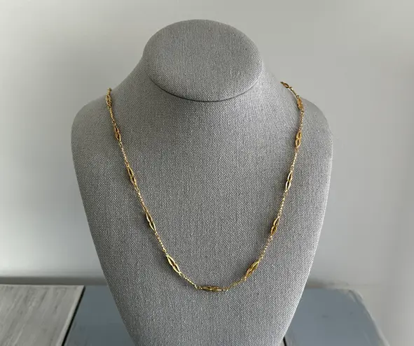 Trifari Crown  Fabulous Longer Length Necklace Gold Tone Link Chain