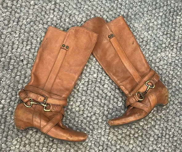 Miss Sixty Women's Adrian High Shaft Boot in Brown Size 38