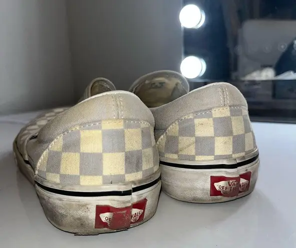 Vans gray dawn/true white  checkered slip on