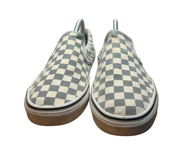 Vans  Baby Blue/True White Checkerboard Slip-On Sneaker - Men's 9 / Women's 10.5