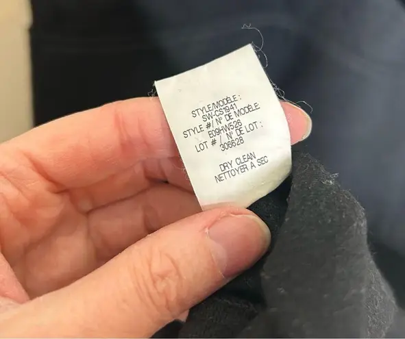 Helmut Lang Wool Dress Black Sleeveless Wrap Top Womens Size P / TP 100% Wool