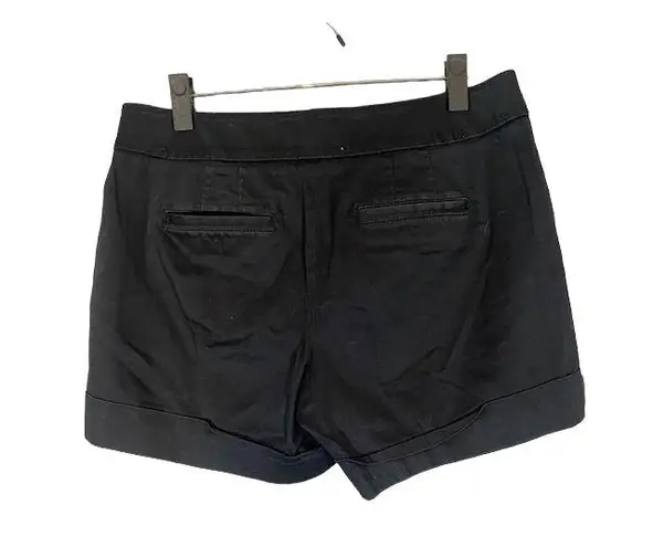 White House | Black Market  Black Button Detail Cuffed Shorts Women Sz 8