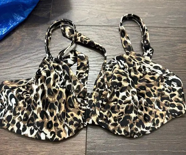 Lascana Women’s 32DDD Leopard Swim Top Size undefined