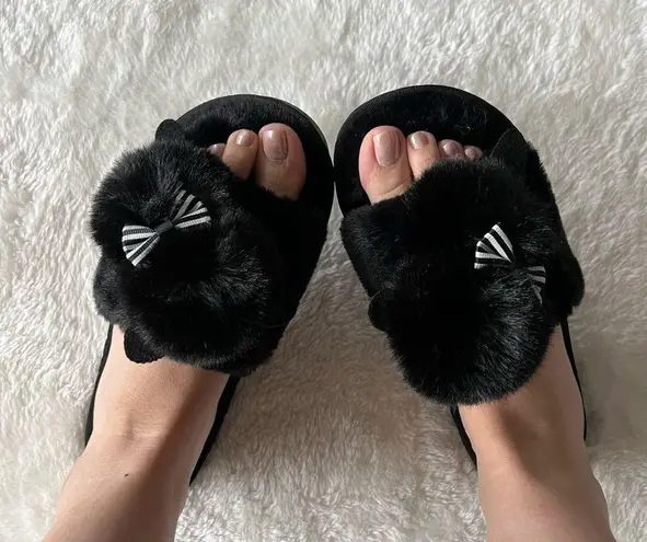 Boutique Fluffy bow slide 7