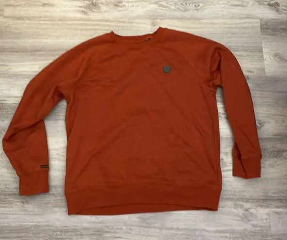 Volcom Orange Women’s Long Sleeve Round Neck Sweatshirt Size Medium