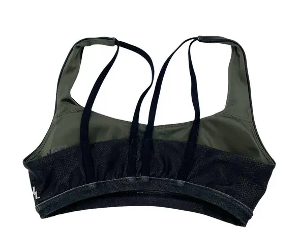 JoyLab  Dark Green & Black Snakeskin Reptile Print Strappy Sports Bra Size XS