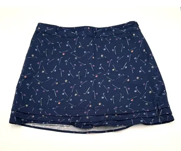 Lady Hagen  Skort Women's Medium Pockets Golf Club Printed Navy