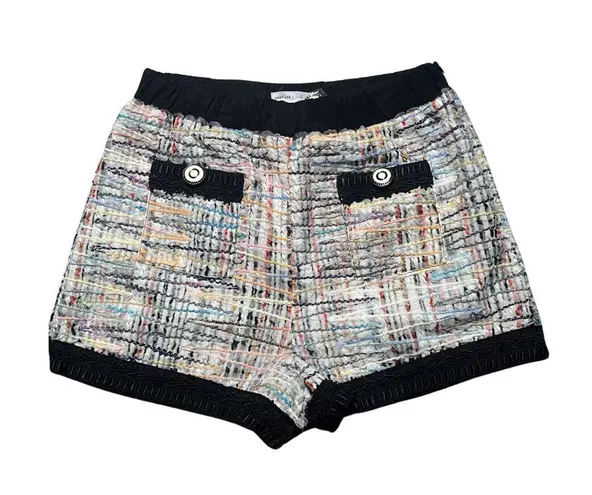 New Lab Stylish Women's Multicolor Tweed sz Small Shorts Black