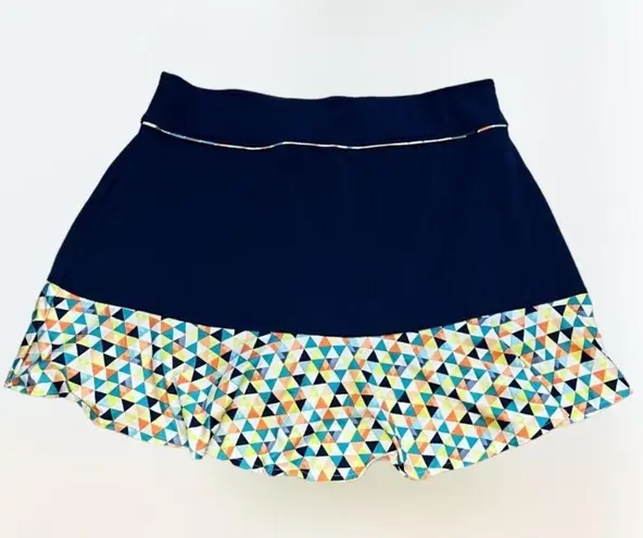 Slazenger  navy and multicolor geometric Tennis skirt M