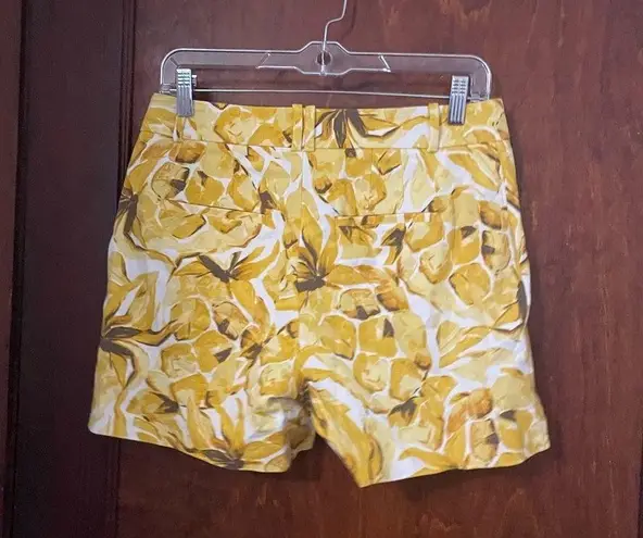 White House | Black Market  Mid-Rise 5-Inch Smooth
Stretch Shorts Yellow Floral