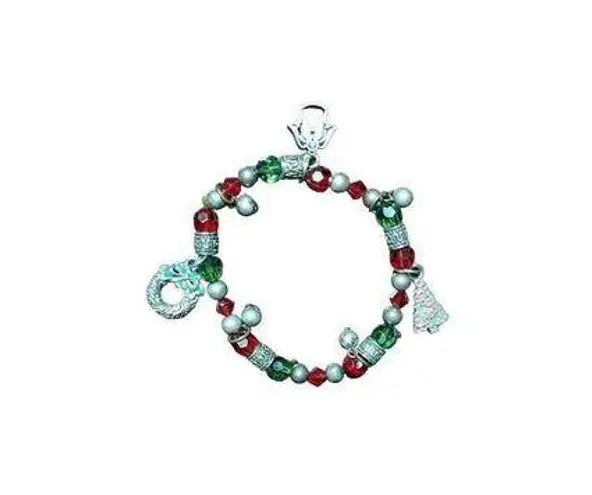 Unlisted Christmas Holiday Jingle 7" stretchy bracelet