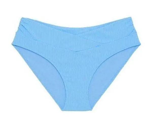 Time And Tru  Women's Mid Rise Ribbed Swim Bottom plus size 3x light cloud blue