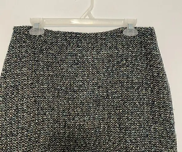 Talbots  Navy Blue Cream Beige Blue Tan Tweed Preppy Work Straight Pencil Skirt