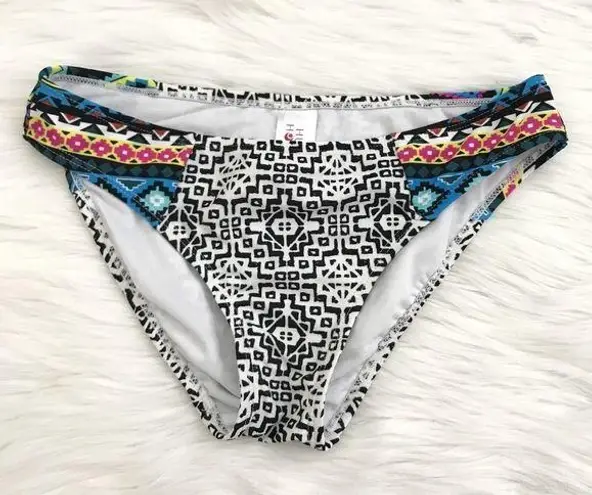 Hula Honey Swimwear Contrast Print Small Tribal