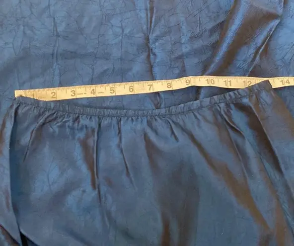 Le chateau Blue Crinkle Maxi Velcro Wrap Skirt EUC OS Acrylic Vintage Y2K Women