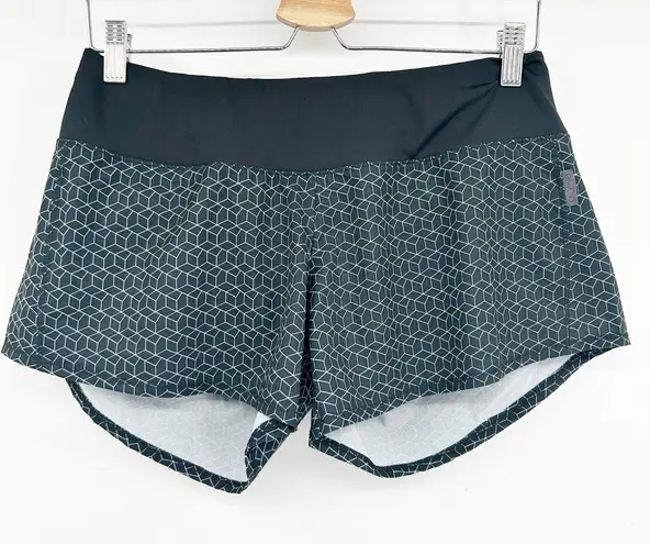 Oiselle Womens Rogas Running Shorts Geometric Print Athletic Gym Workout Size 6 - Image 1