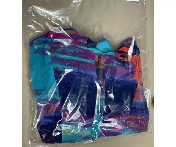 Triple Heart High Low Midi Sleeveless Tie Dye Flowy Dress S boho