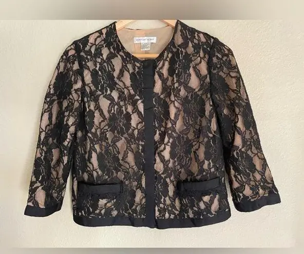 Newport News Black Lace Jacket Size Small