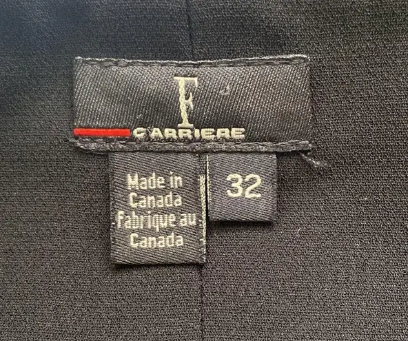 Femme De Carriere button tab cuffed black trousers, size XS