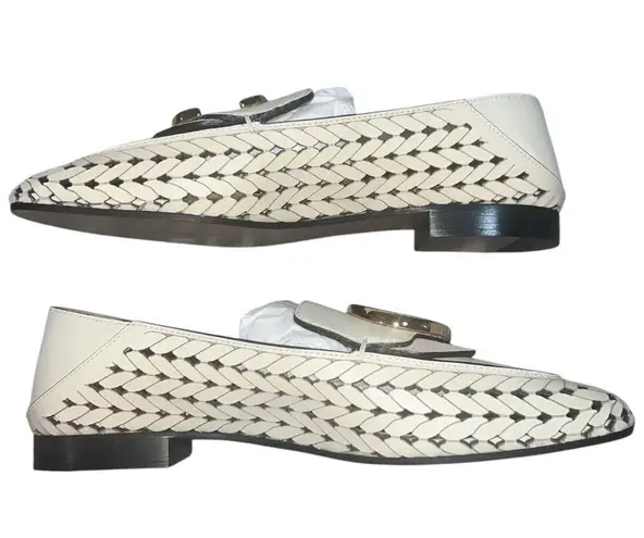 Chloé NEW NIB Chloe C Lasered Woven Leather Loafers In White