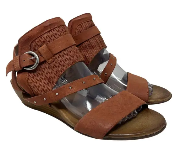 Miz Mooz Farley Genuine Leather Wedge Sandals in Blush EU 40