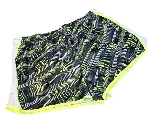 Neon Yellow & Black Athletic Shorts Fitness Workout Pattern Women’s Size XL Fit!