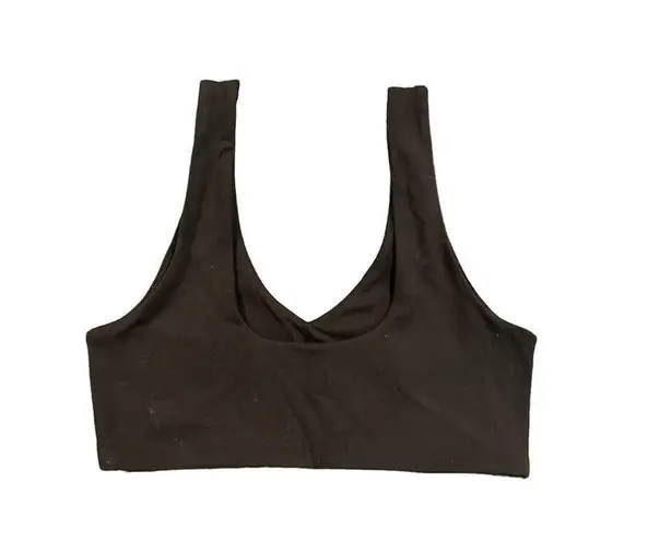 Social Tourist Women's Black Scoop Neck Bralette Top XS Wireless Lightweight