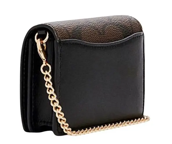 Coach NWT  Mini Wallet On A Chain In Signature Canvas