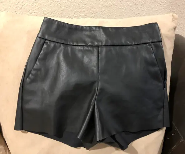 EXPRESS Leather Shorts Black Size 00 21 53 Off Retail From Brooke