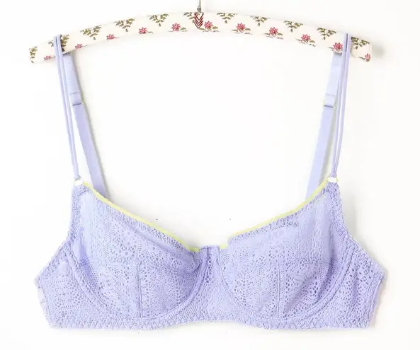 Free People Lace Bralette – Size 32D Cheeky Lace Bra Purple