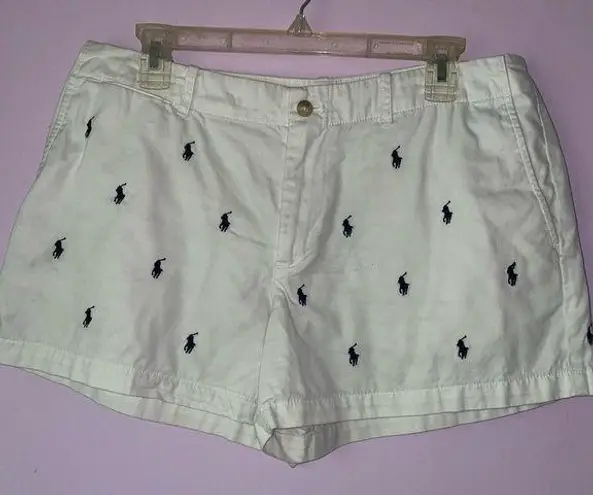 Polo Ralph Lauren Size 8 White Shorts Embroidered Logo Preppy Coastal