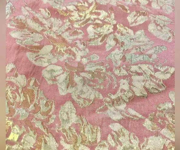 Twenty One Pink & Gold Metallic Embroidered Skirt